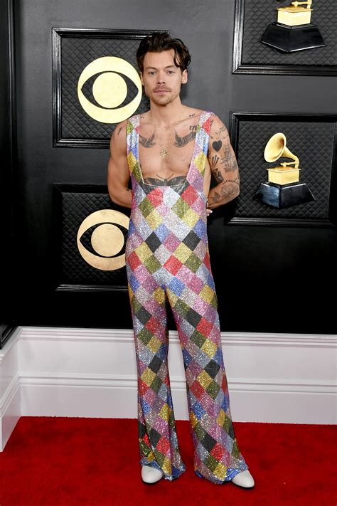 harry styles red carpet dress